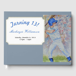 BASEBALL PLAYER TURNING 13 GUEST BOOK