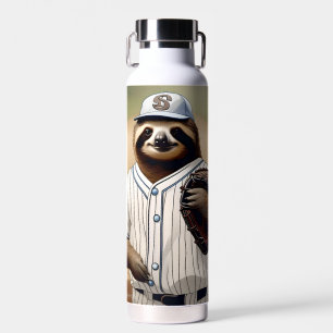 Baseball Playing Sloth, Water Bottle