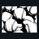 Baseball Pop Art - Sports Baseballs Poster<br><div class="desc">A modern pop art baseball sports design.</div>