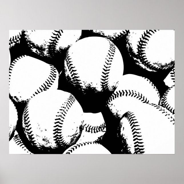 Baseball Pop Art - Sports Baseballs Poster (Front)