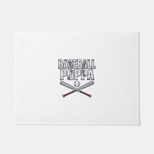Baseball Poppa Vintage Engraving Shirt Design_1 Doormat