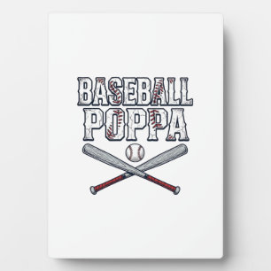Baseball Poppa Vintage Engraving Shirt Design_1 Plaque