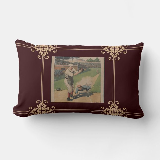 Baseball Poster Lumbar Pillow (Front)