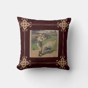 Baseball Poster Throw Pillow