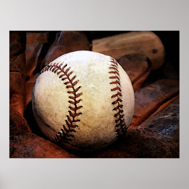Baseball Posters - Baseball Glove & Ball (Front)