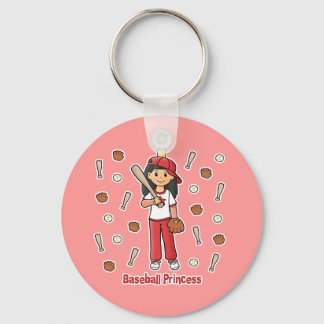 Baseball Princess Keychain