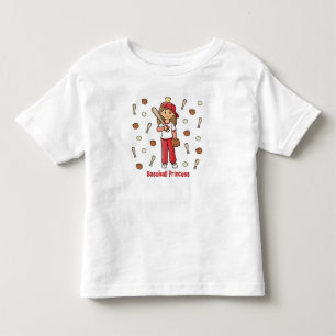 Baseball Princess Toddler T-shirt