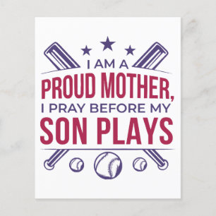 Baseball Proud Mother I Pray Before My Son Plays 