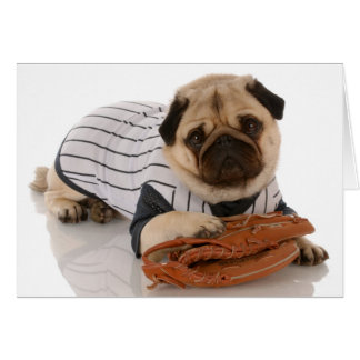 Baseball Pug Card