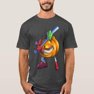 Baseball Pumpkin Halloween Men Boys Baseball Hallo T-Shirt