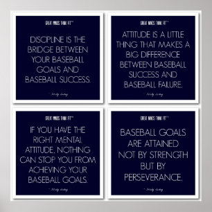 Baseball Quotes for Motivation: Success Poster