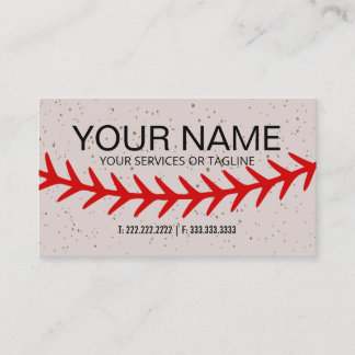 Baseball Red Stitches Lace Themed   Business Card
