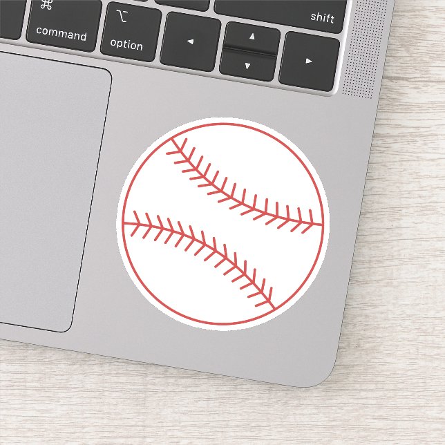 Baseball red stitches Sticker (Detail)