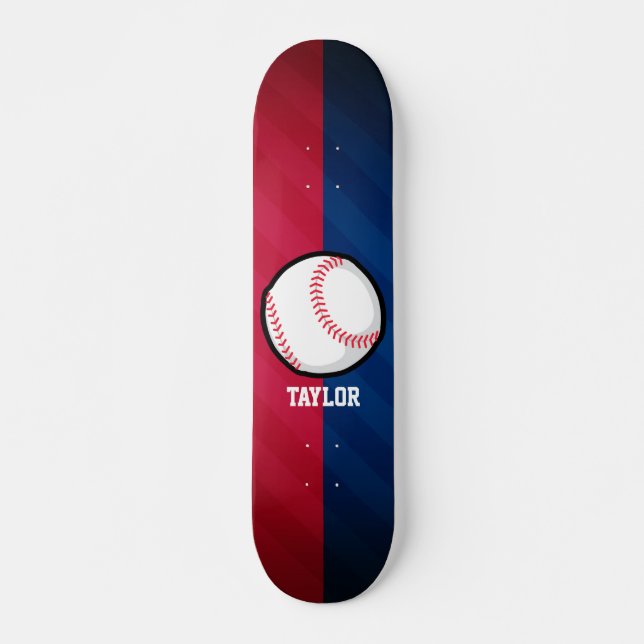 Baseball; Red, White, and Blue Skateboard (Front)
