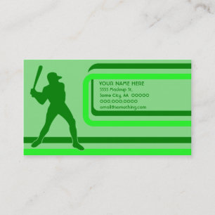 baseball : retro style : business card