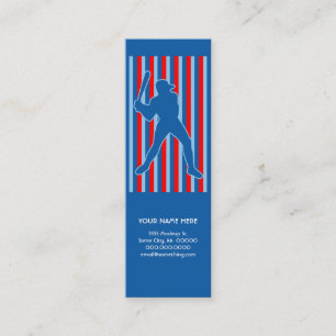 baseball : retro style : mini business card