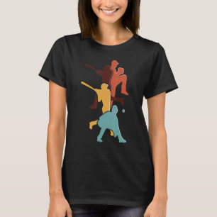 Baseball Retro Vintage Catcher Pitcher Batter 70s T-Shirt