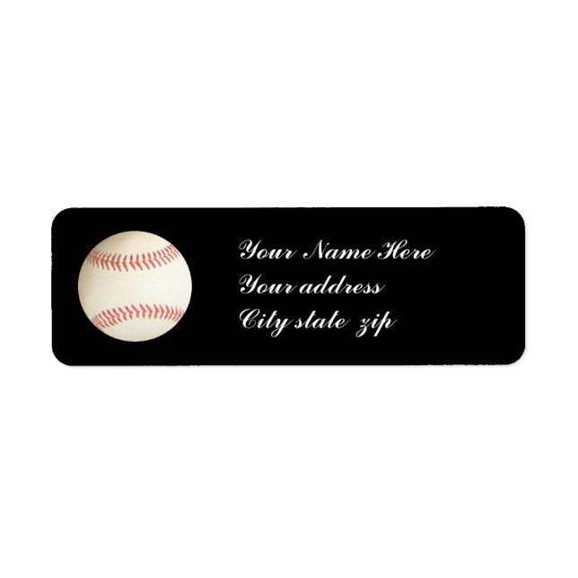 BASEBALL,- RETURN ADDRESS LABELS (Front)