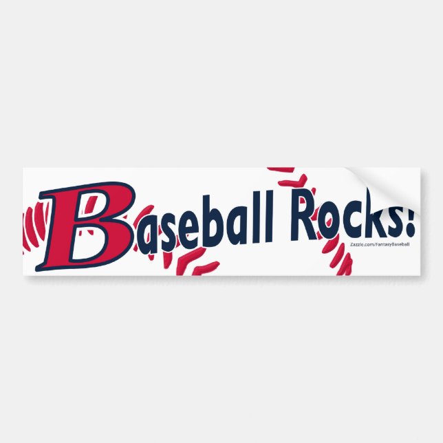 Baseball Rocks! Bumpersticker Bumper Sticker (Front)