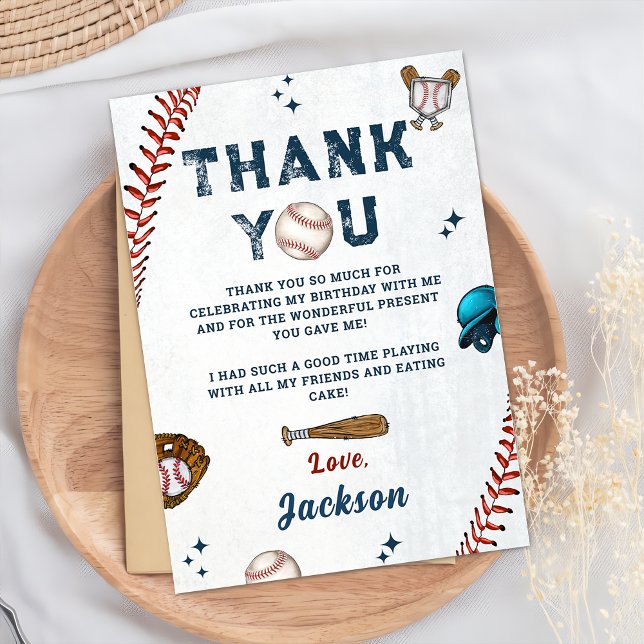 Baseball Rookie Boys Carte de remerciements d'anni (Créateur téléchargé)