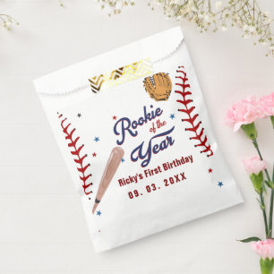 Baseball Rookie of the Year Baseball 1st Birthday Favour Bag