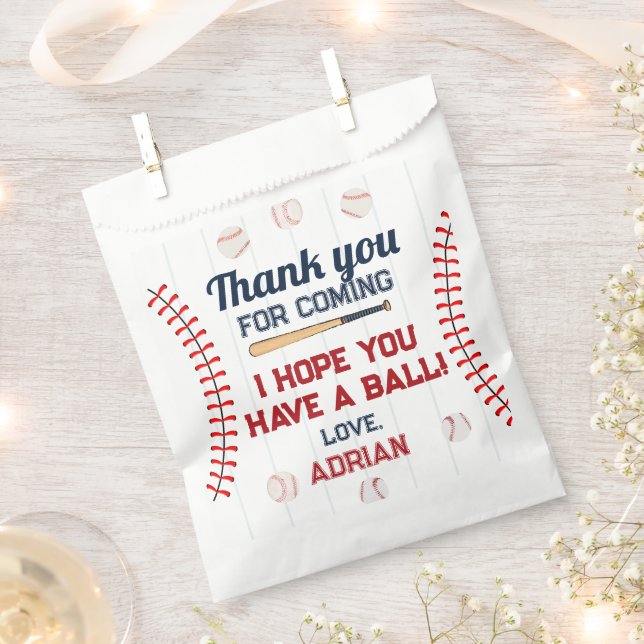 Baseball Rookie of the year birthday Favour Bag (Clipped)