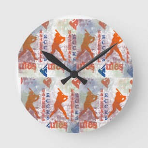 BASEBALL   ROUND CLOCK