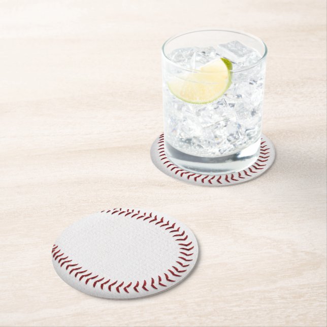 Baseball Round Paper Coaster (Insitu)