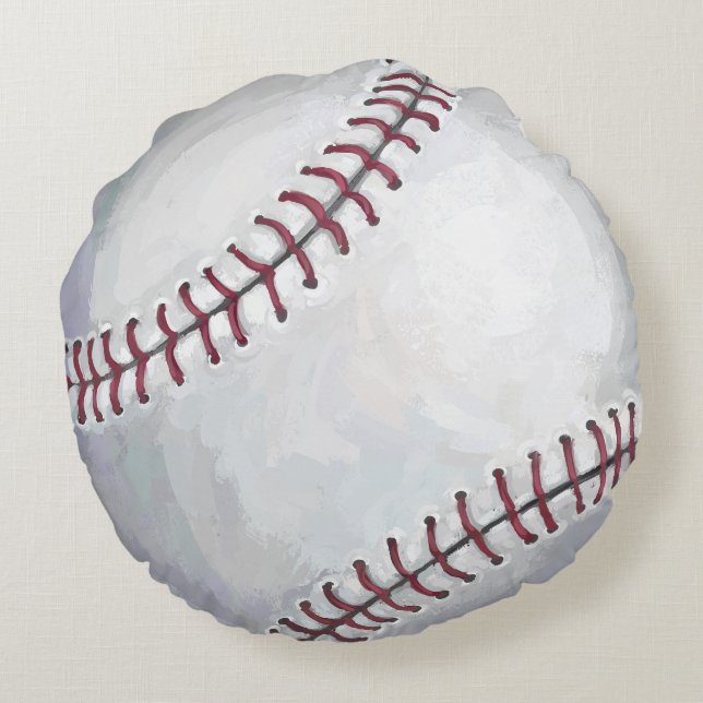 Baseball Round Pillow (Back)