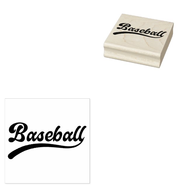 Baseball  rubber stamp (Stamped)