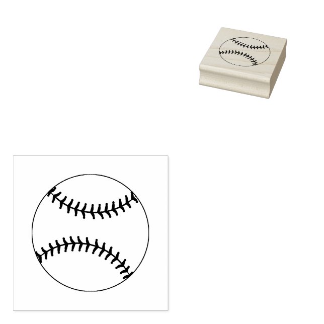  Baseball  Rubber Stamp (Stamped)