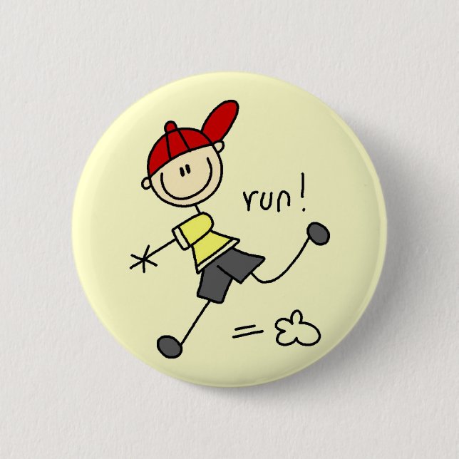 Baseball Run Tshirts and Gifts 2 Inch Round Button (Front)
