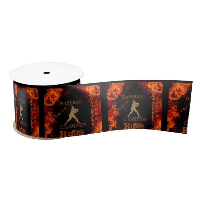 Baseball         satin ribbon (Spool)