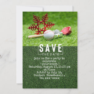 Baseball save the date for Christmas Party Invitation