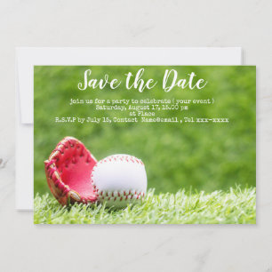 Baseball save the date invitation