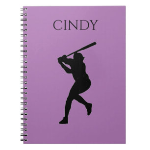 BASEBALL SCHOOL NOTEBOOK WITH CUSTOM NAME.