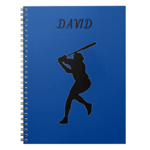 BASEBALL SCHOOL NOTEBOOK WITH CUSTOM NAME.