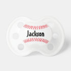 Baseball Seams Custom Baby Name or Text Pacifier