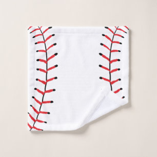 Baseball Seams Sports Style Baseball Theme Wash Cloth
