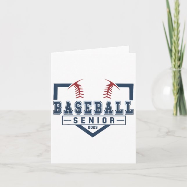 Baseball Senior Night Baseball Senior 2025 Graduat Card (Front)