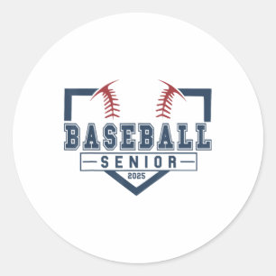 Baseball Senior Night Baseball Senior 2025 Graduat Classic Round Sticker