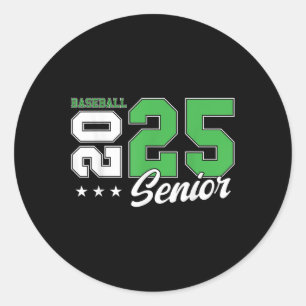 Baseball Senior Night Baseball Senior 2025 Graduat Classic Round Sticker