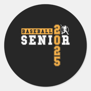 Baseball Senior Night Baseball Senior 2025 Graduat Classic Round Sticker