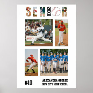 Baseball Senior Night Graduation Player Grad Poster