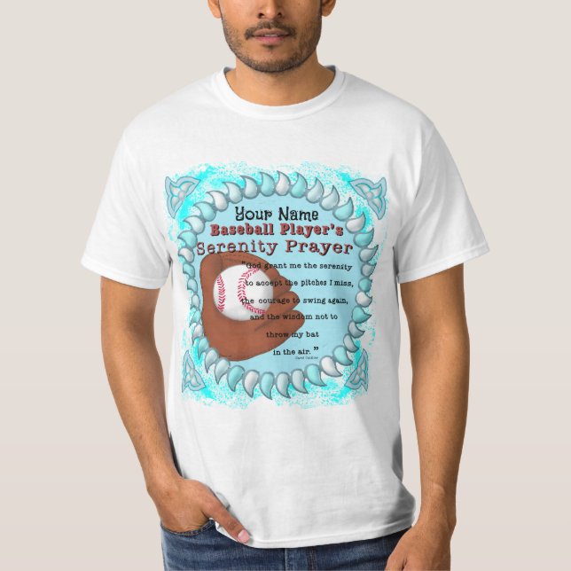 Baseball Serenity Prayer  T-Shirt (Front)