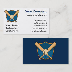 Baseball Shield Business Card