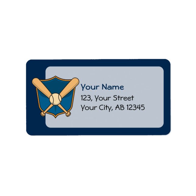 Baseball Shield Label (Front)