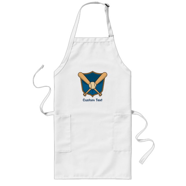 Baseball Shield Long Apron (Front)