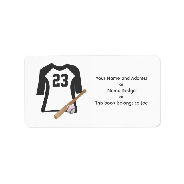 Baseball Shirt With Bat and Ball Avery labels (Front)