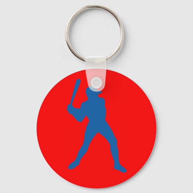 baseball silhouette keychain (Front)